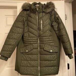 MK Jacket with faux fur detachable hoody
